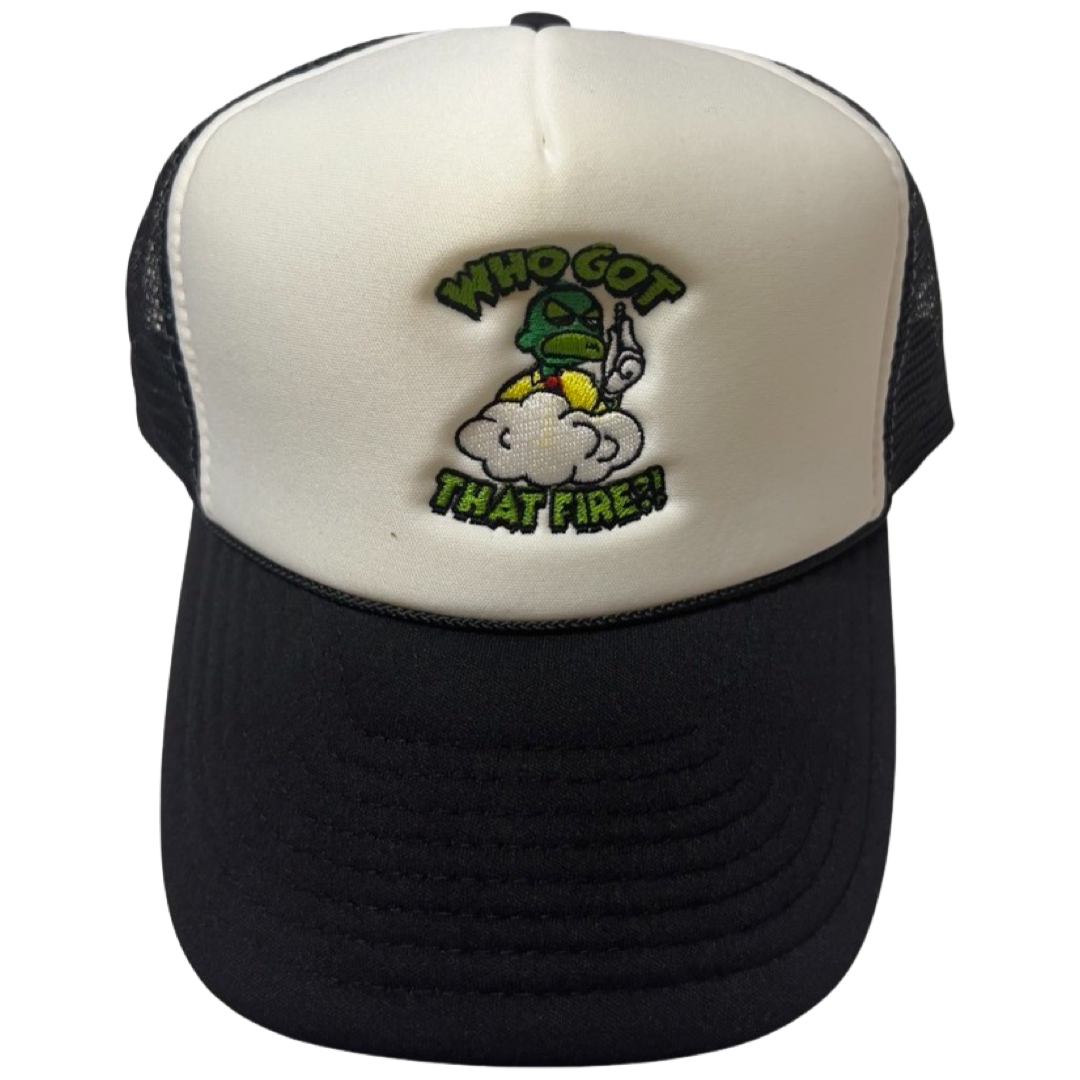 WHOGOTTHATFIRE?! Trucker Hat (Embroidered)