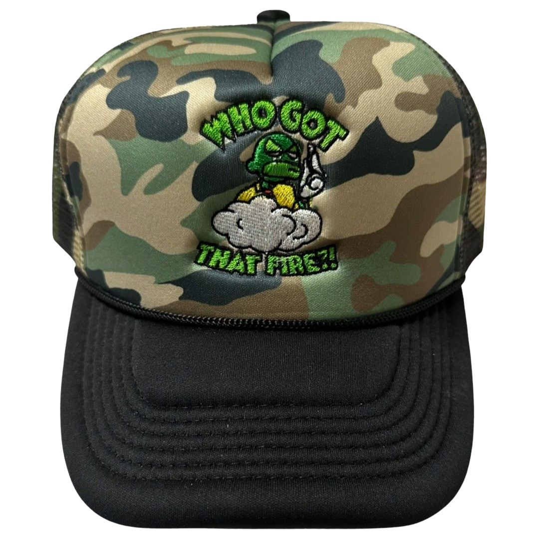 WHOGOTTHATFIRE?! Trucker Hat (Embroidered)