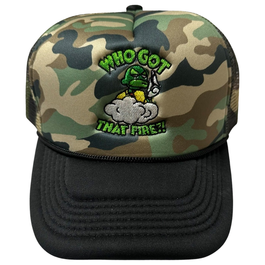 WHOGOTTHATFIRE?! Trucker Hat (Embroidered)
